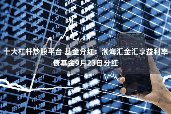 十大杠杆炒股平台 基金分红：渤海汇金汇享益利率债基金9月23日分红